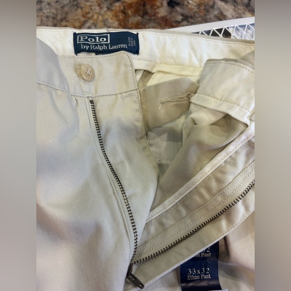 🐎”Polo by Ralph Lauren” NWT Cream Ethan Pleated Pants w/ Pockets - Picture 15 of 15